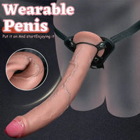 11.22in 13.18in 14.56in Lifelike Strap on Long Dildo For Female Prostate Play