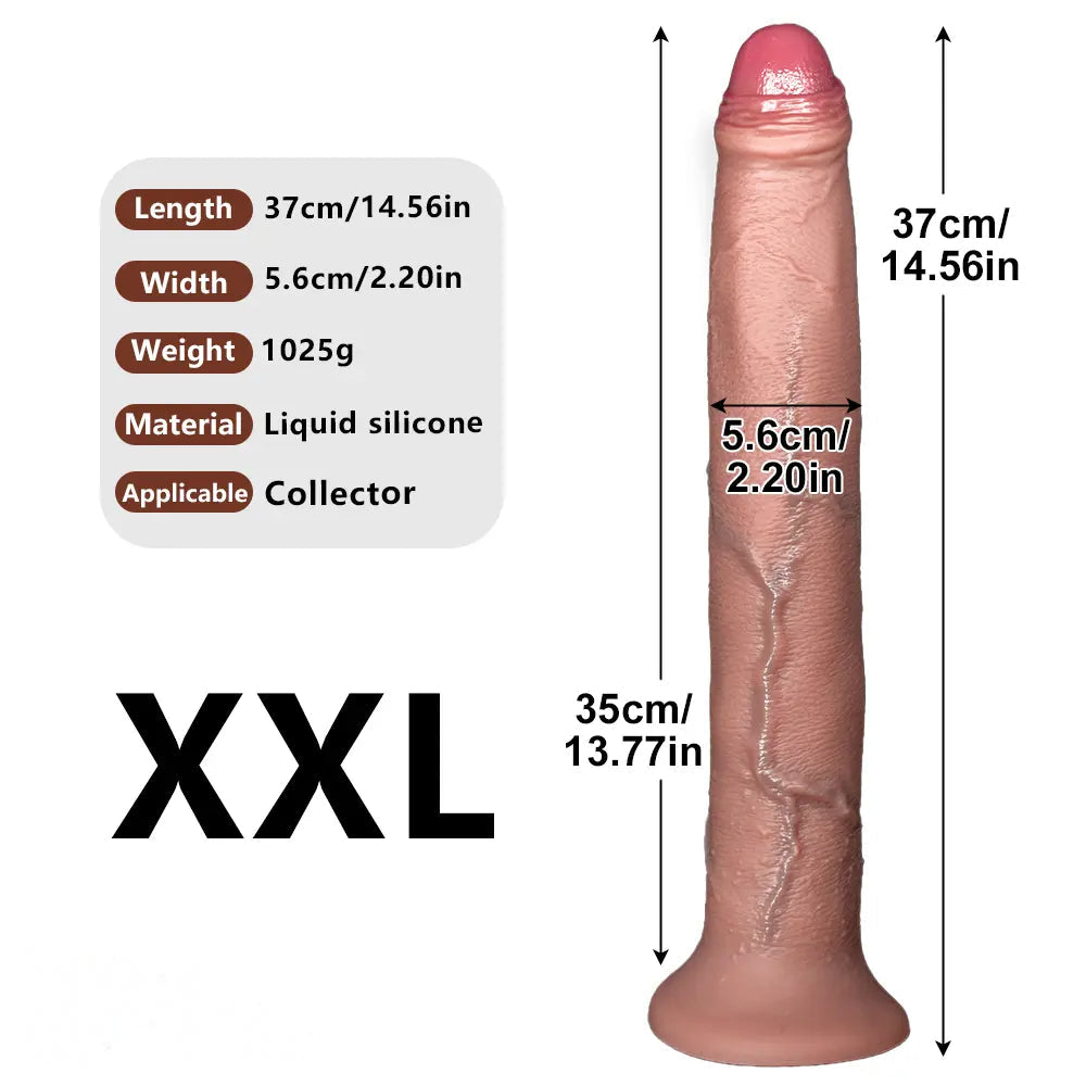 11.22in 13.18in 14.56in Lifelike Strap on Long Dildo For Female Prostate Play