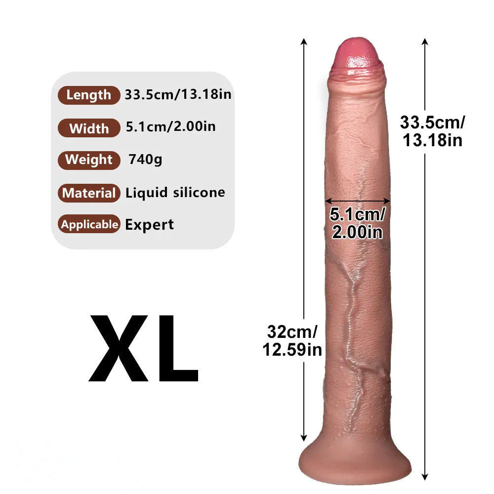 11.22in 13.18in 14.56in Lifelike Strap on Long Dildo For Female Prostate Play