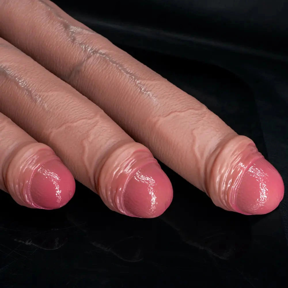 11.22in 13.18in 14.56in Lifelike Strap on Long Dildo For Female Prostate Play