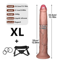 11.22in 13.18in 14.56in Lifelike Strap on Long Dildo For Female Prostate Play