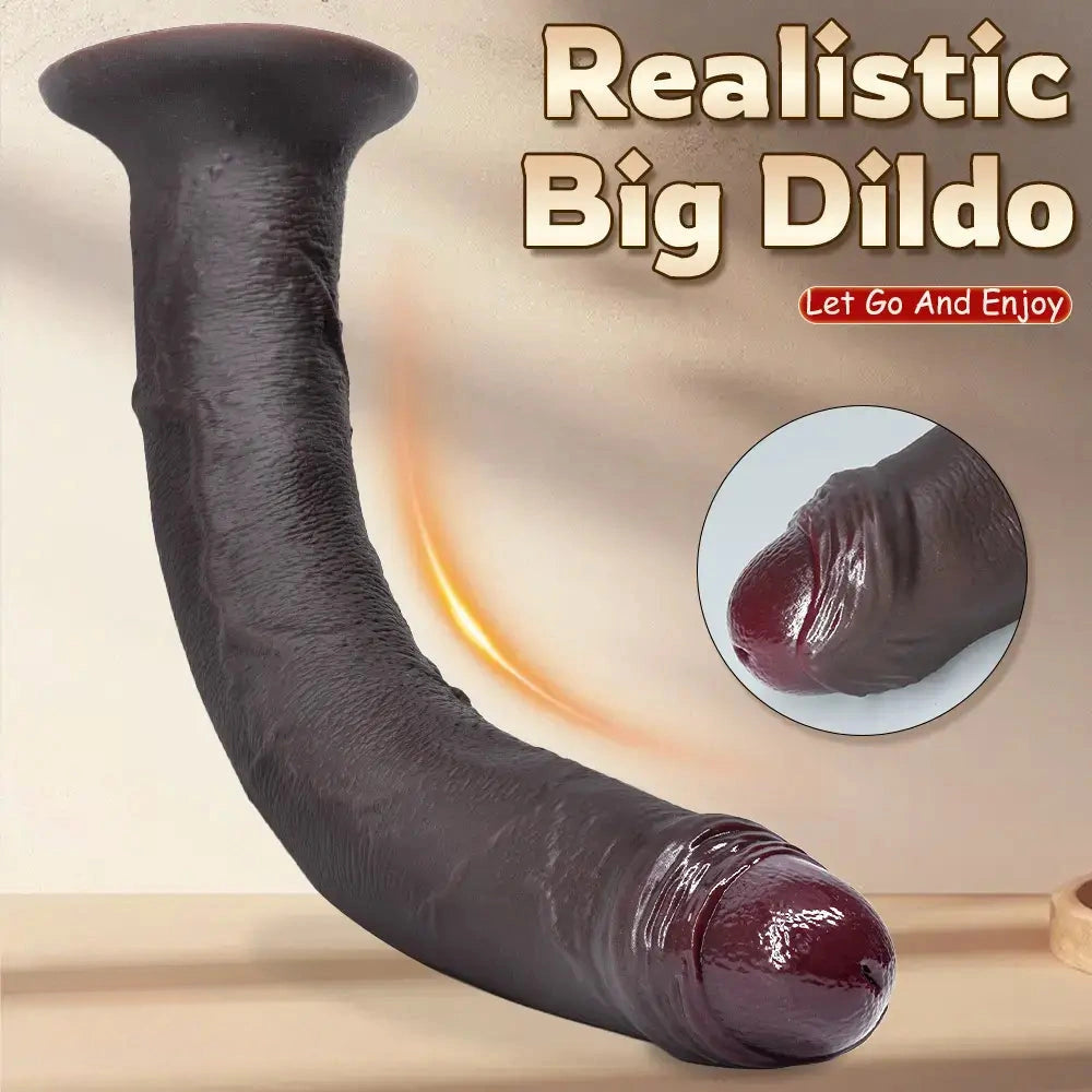 11.22in 13.18in 14.56in Strap on Realistic Big Long Dildo For Male Female Couples