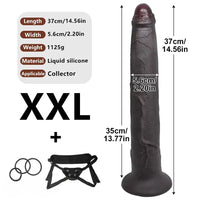 11.22in 13.18in 14.56in Strap on Realistic Big Long Dildo For Male Female Couples