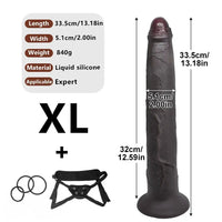 11.22in 13.18in 14.56in Strap on Realistic Big Long Dildo For Male Female Couples