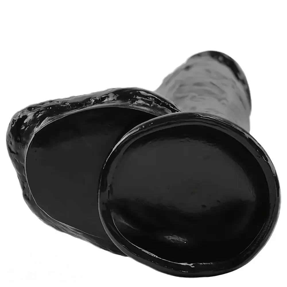 11.22in PVC Black Flexible Big Dildo With Suction Cup For Hands-Free