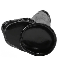 11.22in PVC Black Flexible Big Dildo With Suction Cup For Hands-Free