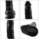 11.22in PVC Black Flexible Big Dildo With Suction Cup For Hands-Free