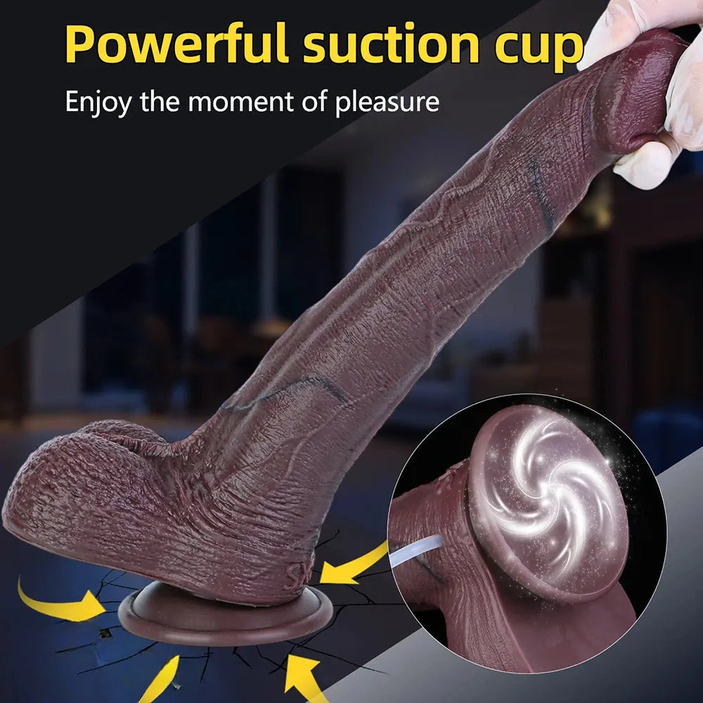 11.22in Real G-spot Penis Anal Dual Density Silicone Ejaculating Dildo