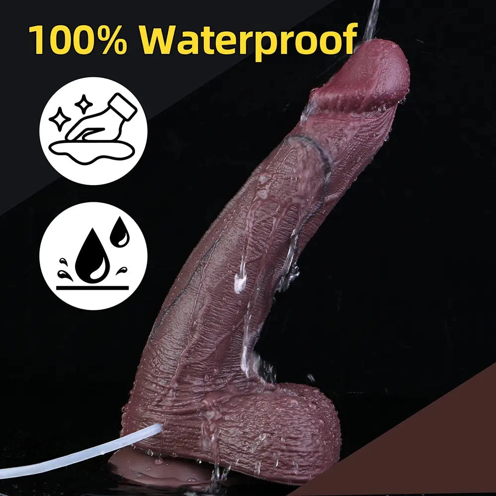 11.22in Real G-spot Penis Anal Dual Density Silicone Ejaculating Dildo