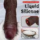 11.22in Realistic Curved Strap on Silicone Big Dildo Couples Flirting Toy