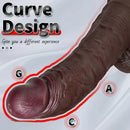 11.22in Realistic Curved Strap on Silicone Big Dildo Couples Flirting Toy