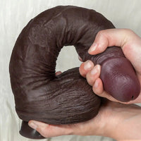 11.22in Realistic Curved Strap on Silicone Big Dildo Couples Flirting Toy