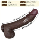 11.22in Realistic Curved Strap on Silicone Big Dildo Couples Flirting Toy