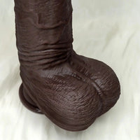 11.22in Realistic Curved Strap on Silicone Big Dildo Couples Flirting Toy