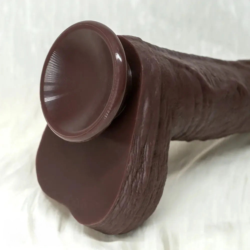 11.22in Realistic Curved Strap on Silicone Big Dildo Couples Flirting Toy