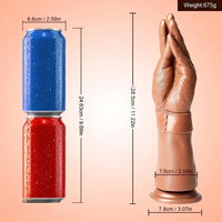11.22in Realistic Hand Arm Fist With Graduated Fingers Dildo Sex Toy