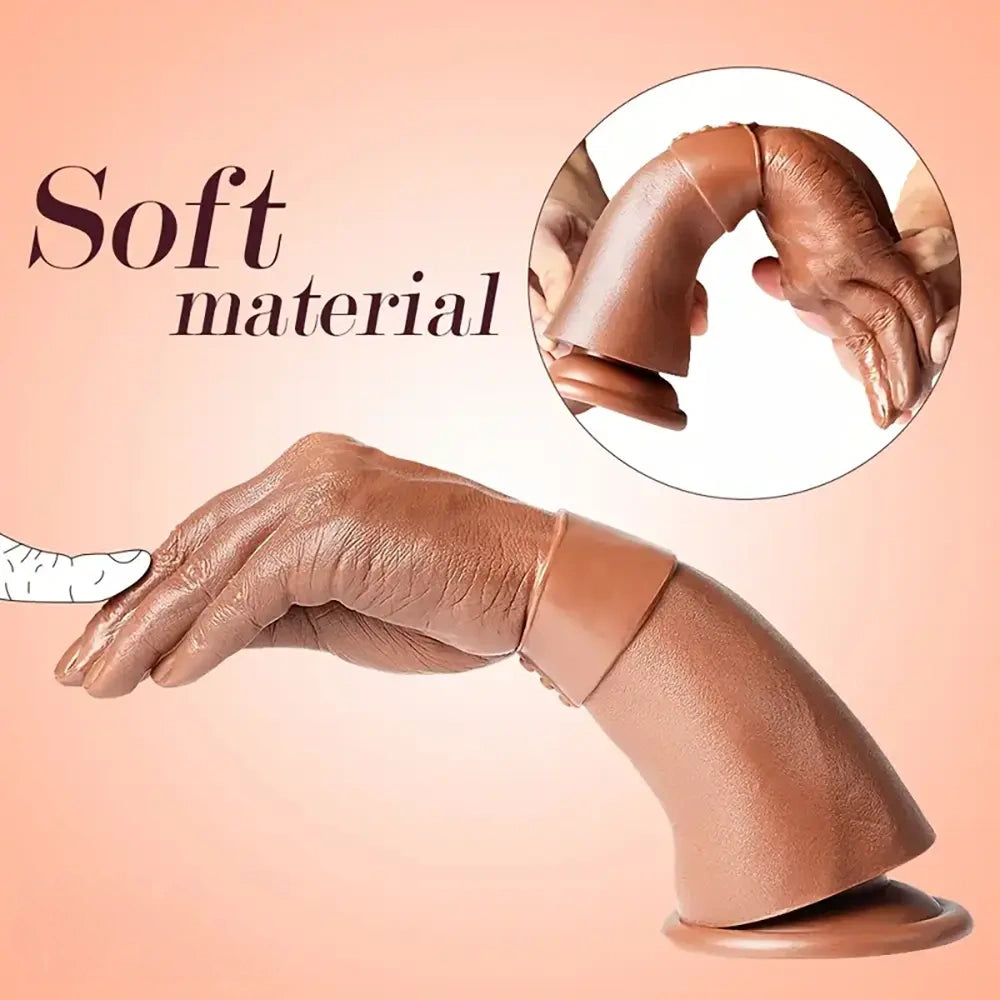 11.22in Realistic Hand Arm Fist With Graduated Fingers Dildo Sex Toy