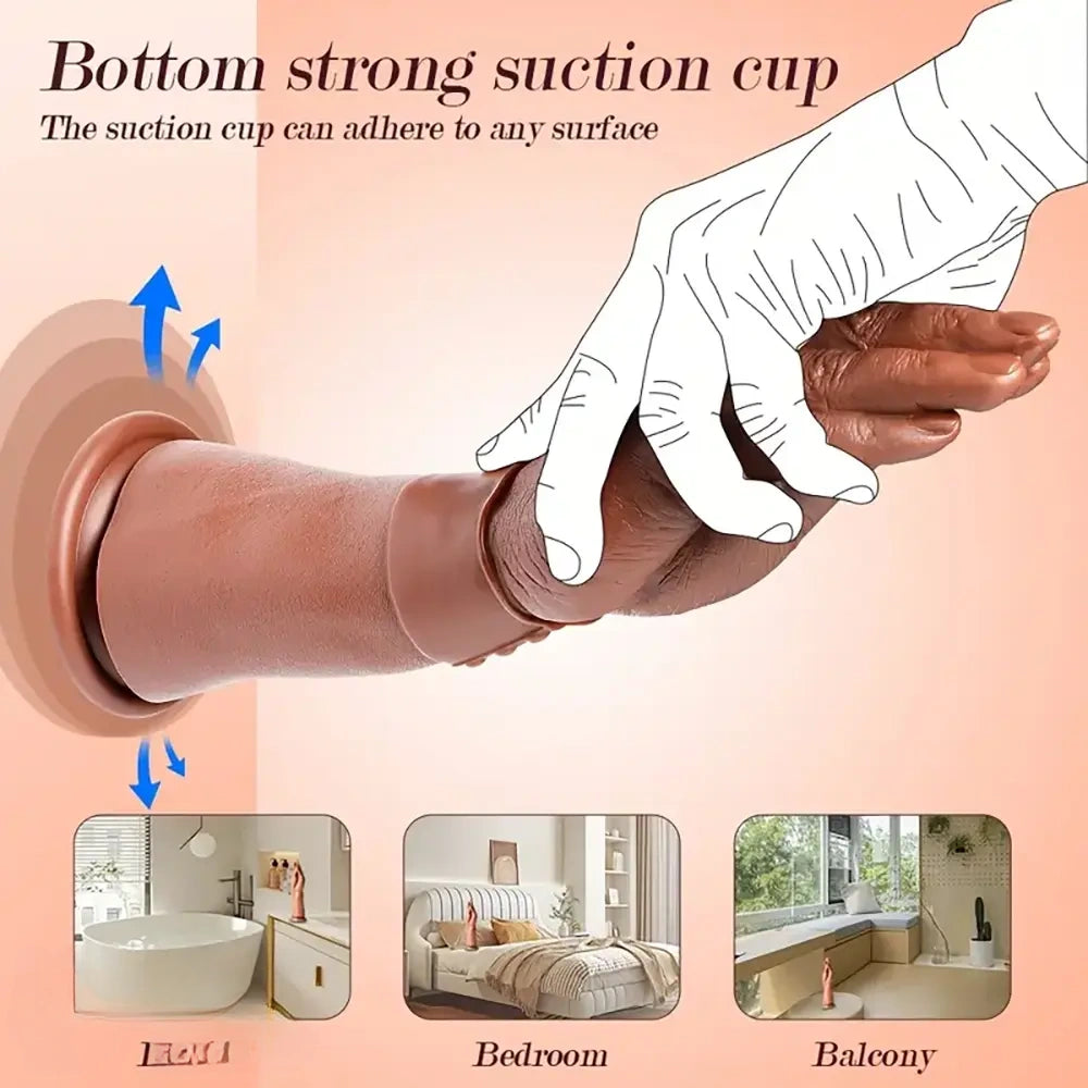 11.22in Realistic Hand Arm Fist With Graduated Fingers Dildo Sex Toy
