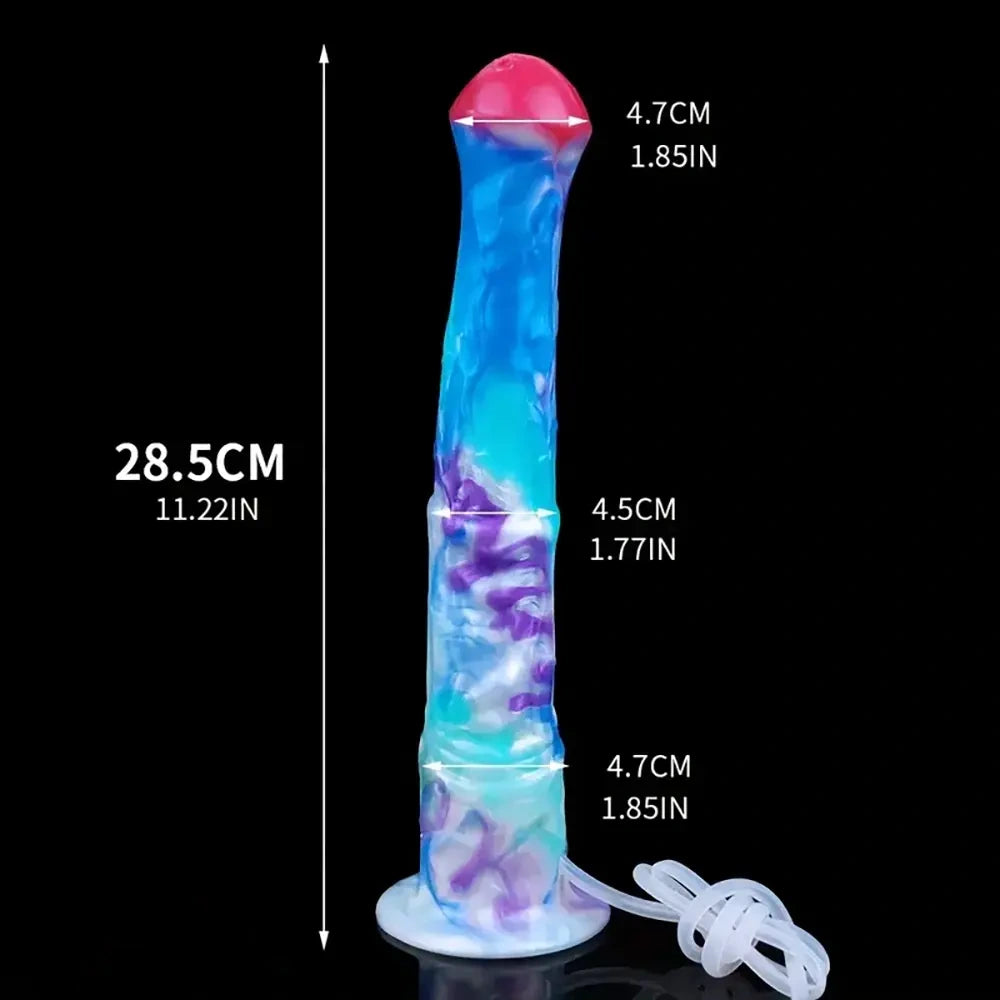 11.22in Realistic Horse Silicone Squirting Soft Large Cock Dildo