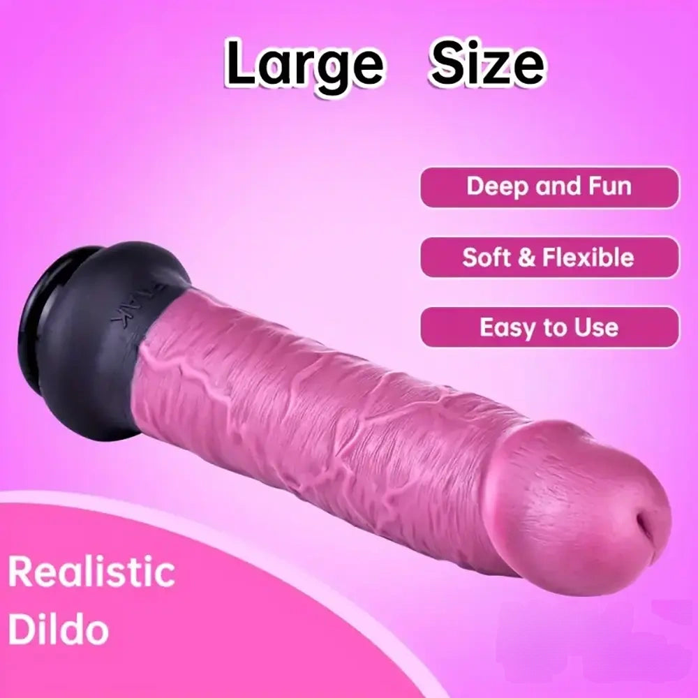 11.22in Unisex Big Silicone Soft Dildo For Anal Vaginal Simulation Sex Toy