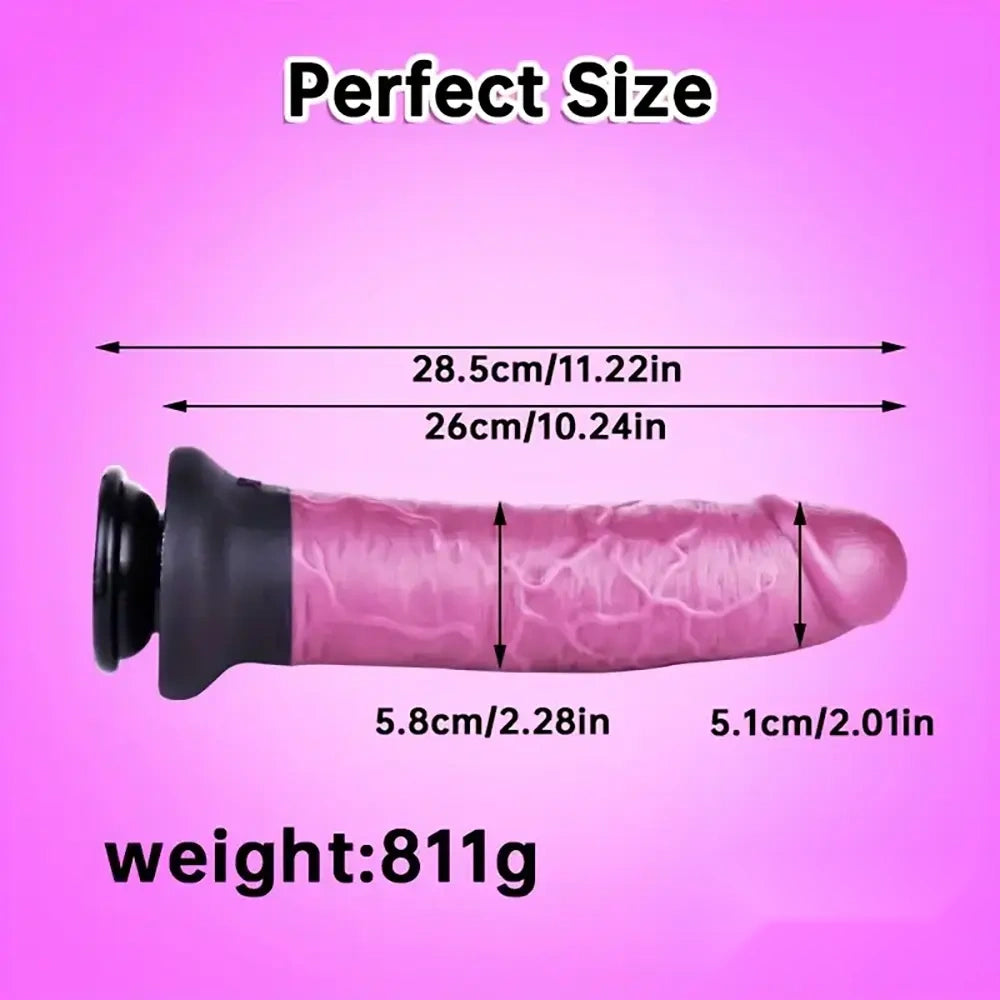 11.22in Unisex Big Silicone Soft Dildo For Anal Vaginal Simulation Sex Toy