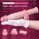 11.29in Real Feeling Uncut Double Layer Silicone Soft Handle Dildo For Sex