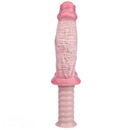 11.29in Real Feeling Uncut Double Layer Silicone Soft Handle Dildo For Sex
