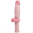 11.29in Real Feeling Uncut Double Layer Silicone Soft Handle Dildo For Sex
