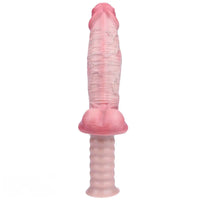 11.29in Real Feeling Uncut Double Layer Silicone Soft Handle Dildo For Sex