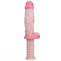 11.29in Real Feeling Uncut Double Layer Silicone Soft Handle Dildo For Sex