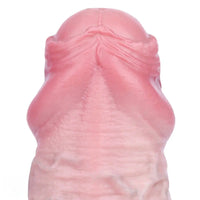 11.29in Real Feeling Uncut Double Layer Silicone Soft Handle Dildo For Sex