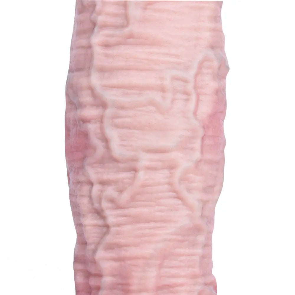 11.29in Real Feeling Uncut Double Layer Silicone Soft Handle Dildo For Sex