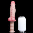 11.29in Real Feeling Uncut Double Layer Silicone Soft Handle Dildo For Sex
