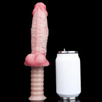 11.29in Real Feeling Uncut Double Layer Silicone Soft Handle Dildo For Sex
