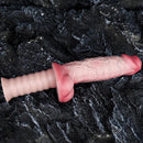 11.29in Real Feeling Uncut Double Layer Silicone Soft Handle Dildo For Sex
