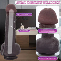 11.35in Real Feeling Dual Density Silicone Big Dildo Vaginal Anal Cock Sex Toy