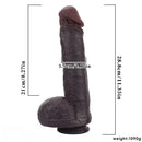 11.35in Real Feeling Dual Density Silicone Big Dildo Vaginal Anal Cock Sex Toy