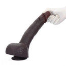 11.35in Real Feeling Dual Density Silicone Big Dildo Vaginal Anal Cock Sex Toy
