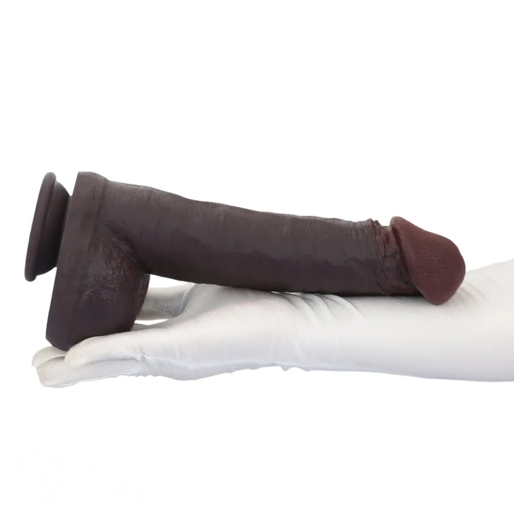 11.35in Real Feeling Dual Density Silicone Big Dildo Vaginal Anal Cock Sex Toy