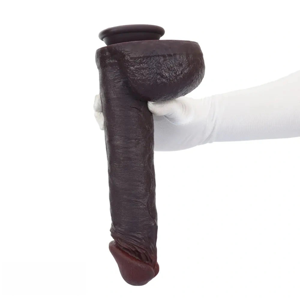 11.35in Real Feeling Dual Density Silicone Big Dildo Vaginal Anal Cock Sex Toy