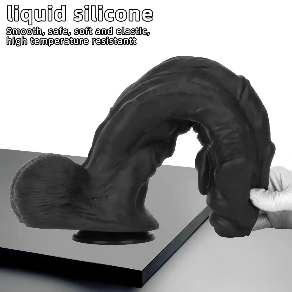 11.41in 12.6in 15in Super Big Silicone Soft Black Fantasy Love Sex Dildo