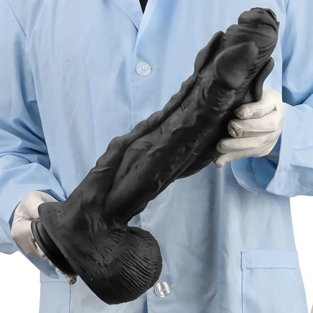 11.41in 12.6in 15in Super Big Silicone Soft Black Fantasy Love Sex Dildo