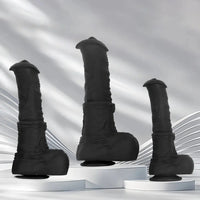 11.41in 13.18in 14.56in Big Long Black Silicone Thick Dildo Indoor Sex Toy