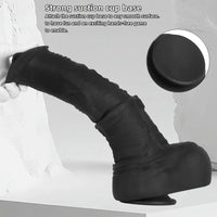 11.41in 13.18in 14.56in Big Long Black Silicone Thick Dildo Indoor Sex Toy