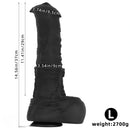 11.41in 13.18in 14.56in Big Long Black Silicone Thick Dildo Indoor Sex Toy