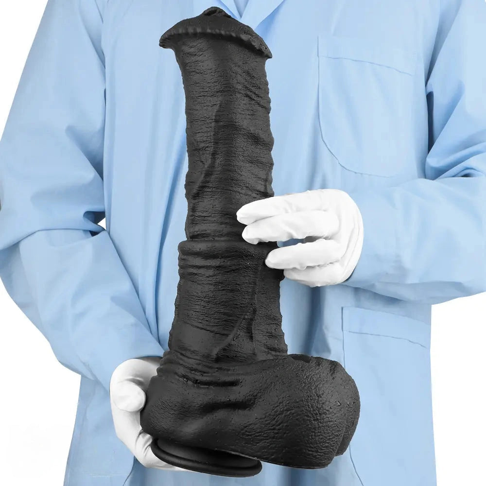 11.41in 13.18in 14.56in Big Long Black Silicone Thick Dildo Indoor Sex Toy