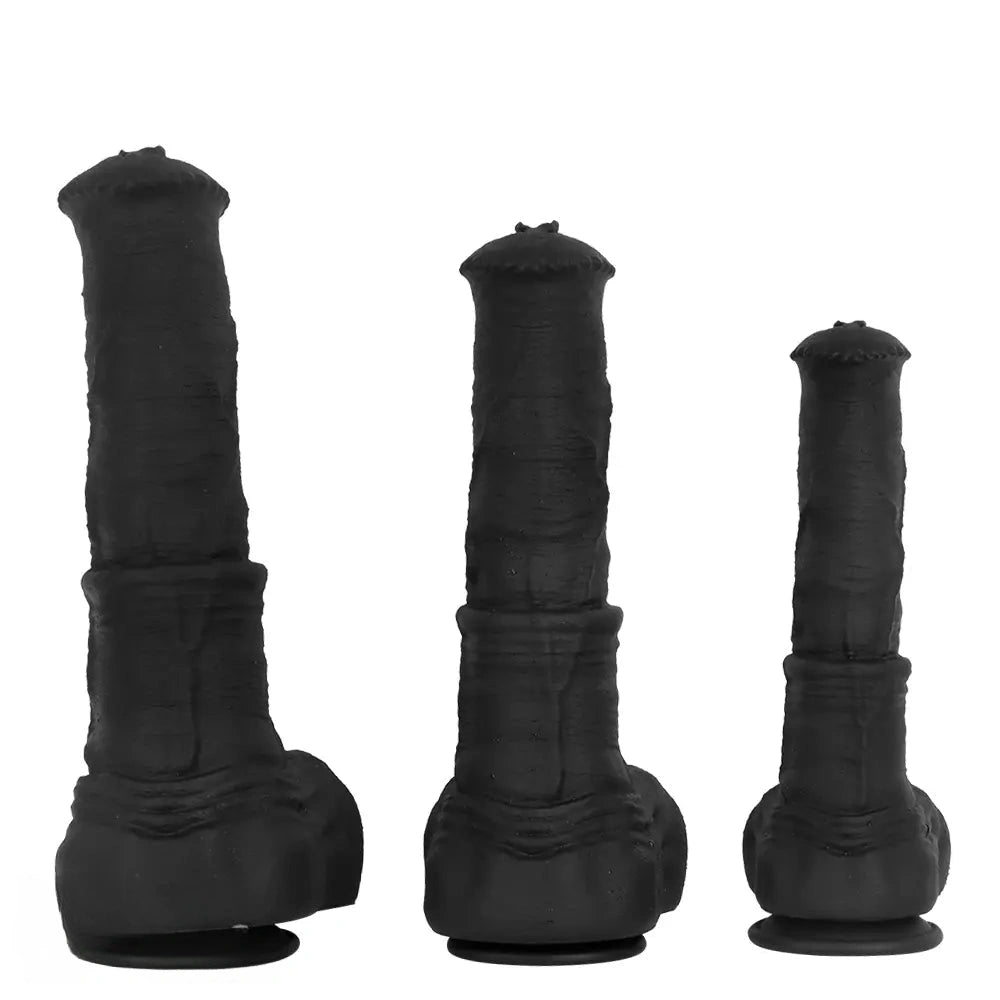 11.41in 13.18in 14.56in Big Long Black Silicone Thick Dildo Indoor Sex Toy