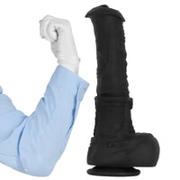 11.41in 13.18in 14.56in Big Long Black Silicone Thick Dildo Indoor Sex Toy