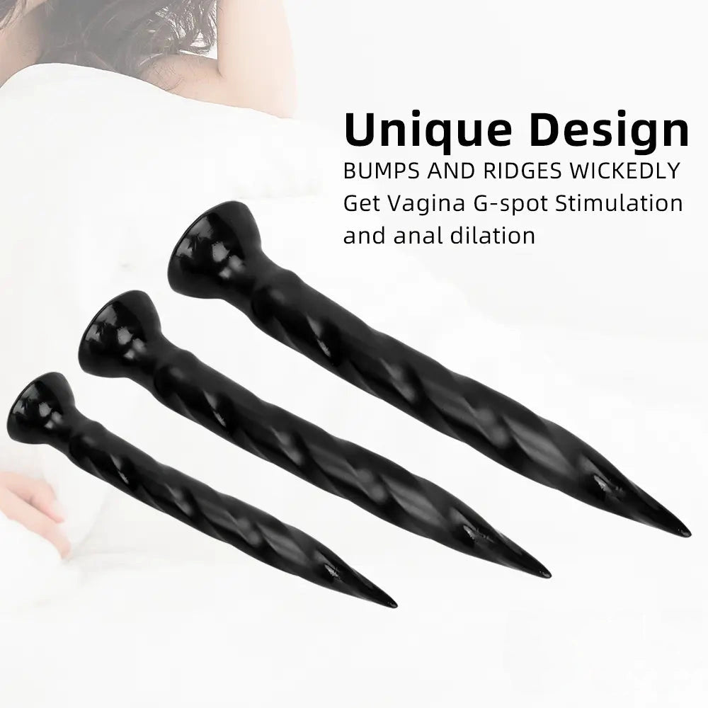11.41in 14.56in 17.71in Super Large Long Thick Sharp Butt Plug Dildo