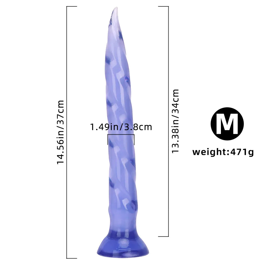 11.41in 14.56in 17.71in Super Large Long Thick Sharp Butt Plug Dildo